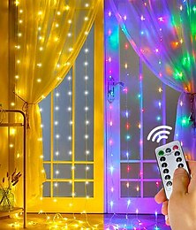 billige -led gardin lyser flash fairy krans 3x1 3x2 3x3m 300 lysdioder usb fjernkontroll til nyttår jul utendørs bryllup hjemme vindu dekorasjon