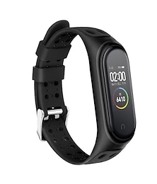 رخيصةأون -1 pcs حزام الساعة الذكية متوافق مع Xiaomi Mi Band 6 Mi Band 5 ساعة ذكية حزام مطاط متنفس عصابة الرياضة إستبدال معصمه