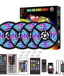 cheap -LED Strip Lights 20M 65.6ft Bluetooth Waterproof DIY Color changing 2835 RGB with Remote and Hidden Controller Easy Installation for TV Backlight Room and Bedroom