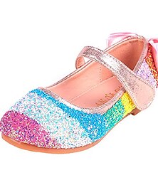 abordables -Fille Chaussures de cosplay Ballerines Paillettes Mary Jane Chaussures de Demoiselle d'Honneur Fille Chaussures de princesse Polyuréthane Paillettes de cristal scintillantes ornées de bijoux Grands