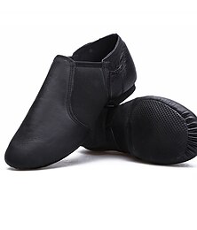 cheap -Women's Slip-on Jazz Shoes Dance Shoes Training Flat Split Sole Practice Flat Heel Elastic  Black Camel