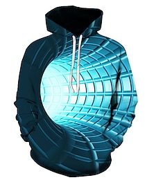 abordables -Hombre Graphic de impresión en 3D Sudadera Sudaderas Sudadera Manga Larga Sudadera con capucha Con Capucha Básico Impresión 3D Diario Amarillo Rojo Diseñador