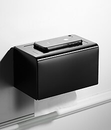 economico -porta carta igienica nera spazio porta fazzoletti impermeabile in alluminio mensola perforata porta fazzoletti per montaggio a parete nuovo design