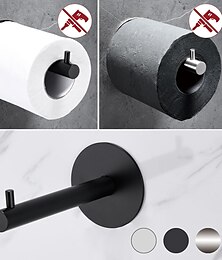 economico -porta carta igienica rotondo nuovo design autoadesivo in acciaio inox bagno rotolo di carta mensola a parete 1pz