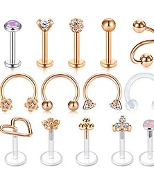 billige -16g brusk helix tragus stud earring twist spiral barbell leppe ringer labret stud hestesko piercing vridd øyenbrynringer piercing for kvinner menn smykker