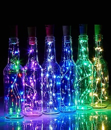 זול -בקבוק led אורות מחרוזת קישוט החתונה בצורת פקק 2 m led לילה כוכבים אור 30 יחידות 12 יחידות 10 יחידות פקק תיל נחושת בקבוק יין מנורת מסיבת חתונה קישוט חג המולד