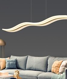 ieftine -LED pandantiv 97cm 36w formă de undă acrilic modern, simplu, modă suspendată cu telecomandă pentru camera de studiu, birou, sufragerie