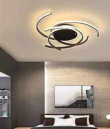 preiswerte -1-flammig 56 cm Deckenleuchten LED Aluminium geometrisch lackierte Oberflächen Design Einbauleuchten moderne künstlerische Küche Schlafzimmerleuchten 110-240V nur mit Fernbedienung dimmbar