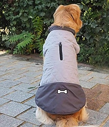 お買い得  -犬用 コート ジャケット ベスト 冬 反射 防水 ウォーム ファッション 屋内 犬服