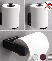 abordables -soporte de papel higiénico soporte de papel higiénico 304 acero inoxidable autoadhesivo montado en la pared 1pc