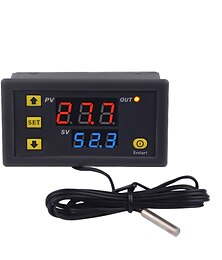billige -temperaturmåler sensor, temperaturregulator termostat dobbelt led digital temperaturregulator detektor temp meter varmekøler