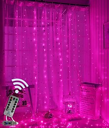 cheap -Window Curtain Lights 300 LED USB Powered Fairy String Lights with Remote IP65 Waterproof 8 Settings Twinkle Lights for Christmas Party Wedding Wall Decoration