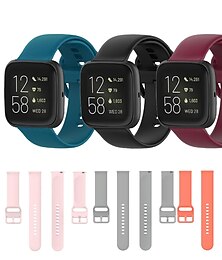 זול -צפו בנד ל פיטביט Versa 2 / Versa Lite / Versa SE / Versa סיליקוןריצה תַחֲלִיף רצועה רך נושם רצועת ספורט צמיד