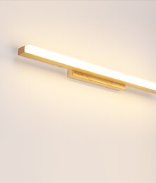 olcso -1 fényes 40/60/80 cm-es sminklámpás led tükör első lámpa nordic stílusú tömörfa fürdőszobai szekrény lámpa fürdőszoba komód egyszerű smink fa fali lámpa 6w/9w/12w