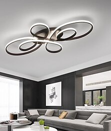 preiswerte -1-flammig 60/80 cm deckenleuchte led geometrische formen unterputzleuchten metall lackierte oberflächen moderner nordischer stil büro wohnzimmer 220-240v nur dimmbar mit fernbedienung