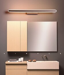 abordables -80 cm LED miroir lampe salle de bain salle de bain miroir lampe moderne simple en aluminium lampe danse dressing lampe fond applique murale