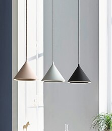 abordables -25/32 cm Suspension LED Nordic Single Design Noir Blanc Vert Bleu Rose Country Moderne Aluminium Peint Finitions 110-120v 220-240v