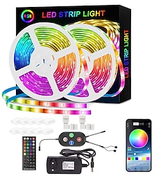 economico -Smart rgb led strip light 20m 10m sincronizzazione musica smd 5050 65.6ft32.8ft controllo app bluetooth cambia colore con spina per cucina camera da letto casa tv party