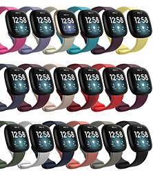 זול -1 pcs להקת שעונים חכמה ל פיטביט Versa 3 / Sense פיטביט ורסא 3 פיטביט סנס סיליקוןריצה שעון חכם רצועה רך נושם רצועת ספורט תַחֲלִיף צמיד