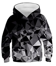 preiswerte -Silvester Jungen 3D Graphic 3D Kapuzenpullover Langarm 3D-Druck Aktiv kinderkleidung