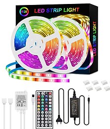 cheap -LED Strip Light 32.8ft 10M RGB SMD 5050 30LED/M 2835 60/M Color Changing Waterproof for Home Holiday Party Backlight Decoration