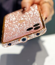 cheap -Phone Case For iPhone 14 Plus iPhone 13 12 11 Pro Max SE X XR XS Max 8 7 Back Cover Bumper Frame for Women Girl Bling Glitter Shiny Shockproof TPU Rhinestone