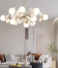 abordables -90 cm lustre style nordique ampoules globales artistique mode moderne métal 110-120v 220-240v
