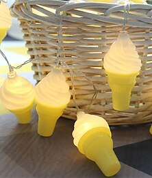 economico -gelato 3d lampada fata stringa luci ghirlanda led luci stringa all'aperto decorazione festa per bambini camera da letto