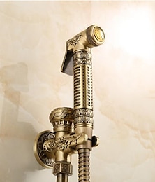 abordables -robinet de bidet toilette en cuivre antique pulvérisateur de bidet à main autonettoyant antique