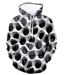 abordables -Homme Graphique Sweat à capuche Sweats à capuche Sweatshirt Occasionnel manche longue À capuche Quotidien Sortir Noir Blanche Bleu Violet Grise Designer S M L XL XXL 3XL