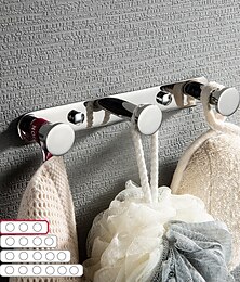 economico -ganci per accappatoio nuovo design contemporaneo materiale in acciaio inossidabile bagno a parete 3 o 4 o 5 o 6 ganci argentato 1pz