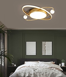 abordables -50/60 cm Plafonnier LED Gold Planet Design Formes Géométriques Modernes Plafonniers Plafonniers Métal Peint Finitions Décoration de Noël 110-120V 220-240V