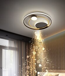 Χαμηλού Κόστους -led οροφή φως 42cm 52cm σκανδιναβική τέχνη ακρυλικό led υπνοδωμάτιο φωτιστικό οροφής χρυσό μαύρο κυκλικό πολυ κύκλο led οροφή πολυτελές ac220v