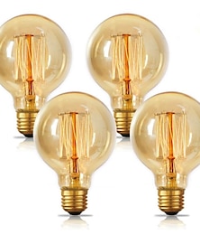 abordables -40w edison vintage ampoule à incandescence dimmable e26 e27 g80 candélabre cage filament ambre blanc chaud pour luminaire 220-240v