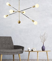 abordables -90 cm lustre design spoutnik métal finitions peintes spoutnik moderne 220-240v（ampoule non incluse）