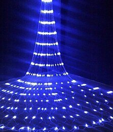 preiswerte -1x 3x3m ip44 Wasserfall Vorhang LED Lichterkette Lichterkette Wasserfluss Meteorschauer Regenlichter für Fenster Eiszapfen bunte Dekorbeleuchtung ac110v 120v 220v 230v 240v eu us stecker