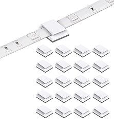 billige -1 sett 50 stk 20 stk led stripeklemmer selvklebende led lys stripe monteringsbrakettklips holder kabelklemme arrangør for 10 mm bred ip65 vanntett 5050 3528 2835 5630 led strip lys