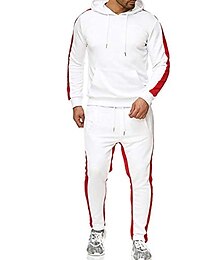 voordelige -Voor heren Trainingspak sweatsuit Joggingpakken Zwart Wit Geel Rood donkergrijs Sport & Outdoor Sportkleding Kleding Hoodies Sweatshirts