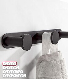 levne -nástěnný háček na župany se 3 nebo 4 nebo 5 nebo 6 háčky nový design nerezová ocel, koupelna lakovaná černá 1ks