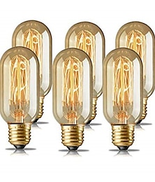 economico -6 pz 4 pz edison vintage lampadina a incandescenza dimmerabile e26 e27 t45 40 w lampadine decorative per applique da parete plafoniera 220-240 v 1400-2800 k