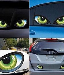 Недорогие -2 шт. 3d стерео светоотражающие кошачьи глаза автомобильные наклейки автомобильные боковые крылья наклейки для глаз клейкие креативные зеркала заднего вида дека 12,6 * 6,3 см # 269128