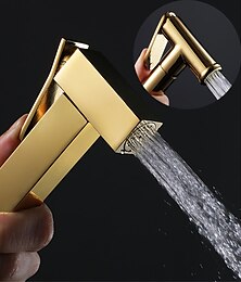 economico -Doccetta per bidet ti-pvd oro con base in abs e tubo da 1,5 m