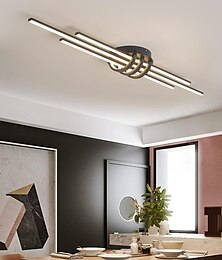 お買い得  -80cmledシーリングライトモダンな幾何学的デザインブラックホワイトミニマリストフラッシュマウントライトアルミニウム塗装仕上げ110-120v220-240v