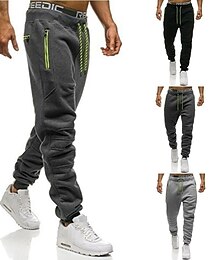 voordelige -Voor heren Joggingbroeken Joggers Joggerbroek Kleding Onderlichaam Straat Sportkleding Winter Fitness Sportschooltraining Hardlopen Ademend Zacht Zweetafvoerend Sport Effen Sportkleding Zwart