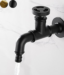 ieftine -robinet de exterior, robinet montat pe perete în stil industrial, robinet de bucătărie clasic montat pe perete negru/auriu numai cu apă rece