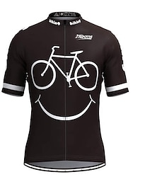 cheap -21Grams Men's Cycling Jersey Short Sleeve Bike Jersey with 3 Rear Pockets Mountain Bike MTB Road Bike Cycling Breathable Soft Back Pocket Comfortable Black Yellow Pink Graphic Polyester Sports