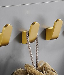 abordables -Ganchos para albornoces multifunción de aluminio para baño y cocina montados en la pared nuevo diseño 3 uds.