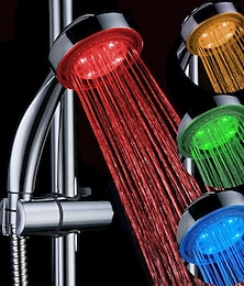 economico -soffione doccia a led che cambia colore 2 modalità acqua 7 luci a bagliore di colore che cambiano automaticamente soffione portatile