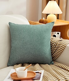 abordables -décoratif coussins coton classique couleur unie chaud confortable taie d'oreiller couverture salon chambre canapé housse de coussin extérieur coussin pour canapé canapé lit chaise rose bleu sauge