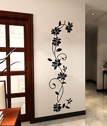 billiga -botaniska dekorativa vinyl väggdekor heminredning 30x105cm väggdekor för sovrum vardagsrum avtagbara klistermärken väggdekor